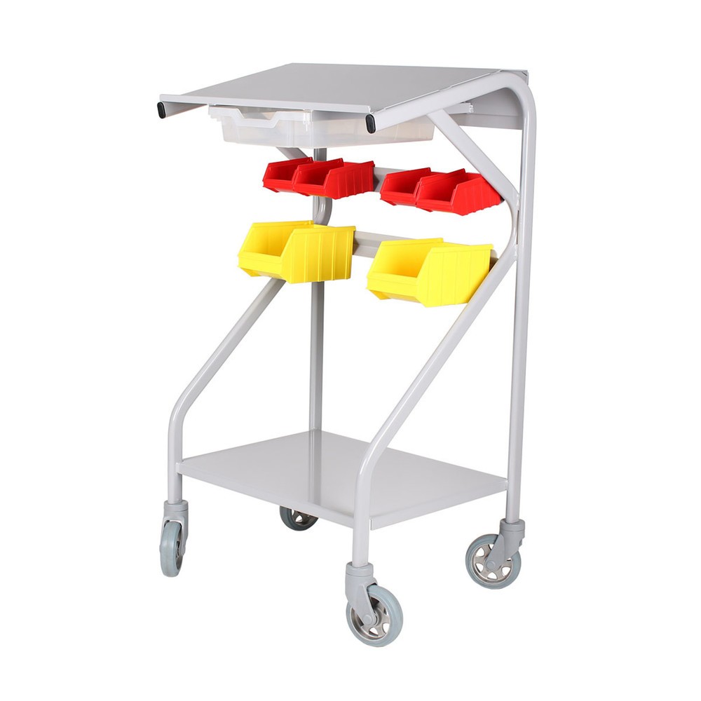 Produktabbildung Nr. 2: Pupitre roulant Matador à 2 niveaux avec dispositif pour bacs à bec