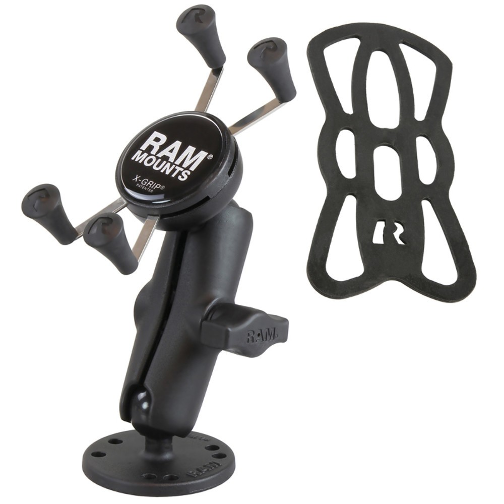 Produktabbildung Nr. 2: RAM Mounts X-Grip Support en surface pour smartphones jusqu'à 82,6 mm de large, B-ball (1 pouce), plaque de base ronde (AMPS), bras de connexion moyen