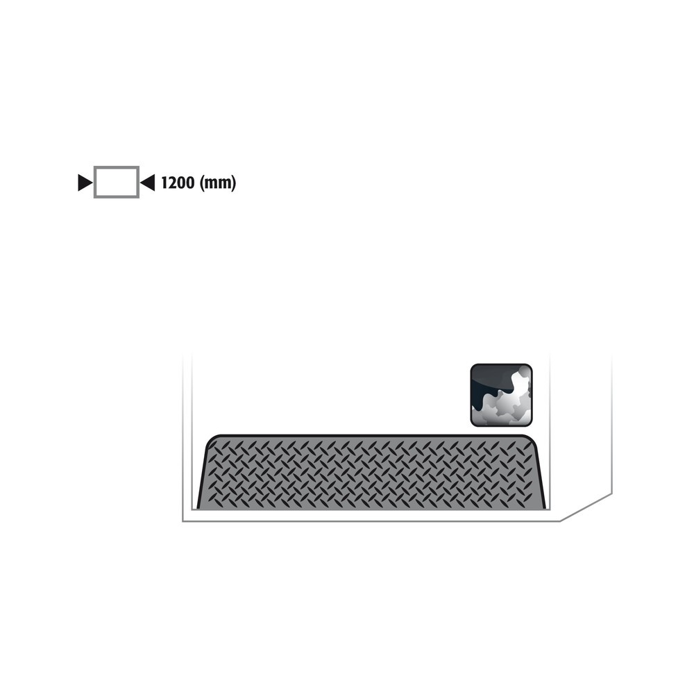 Illustration du produit: Rampe d’accès escamotable pour armoire pour bouteilles de gaz comprimé, H x l x P 2 150 x 1 350 x 400 mm