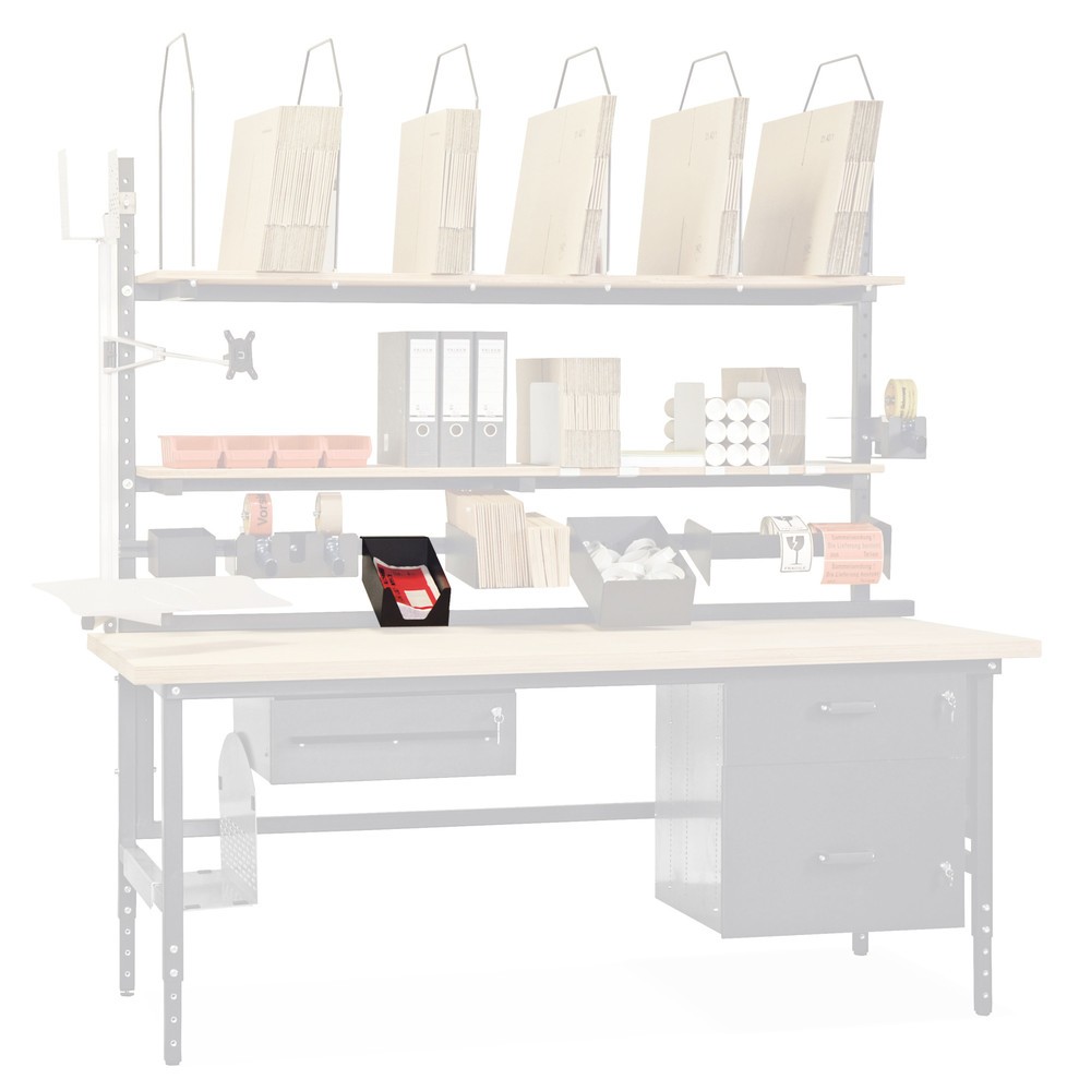 Illustration du produit: Rangement pour bons de livraison/flyers pour table d'emballage, gris clair