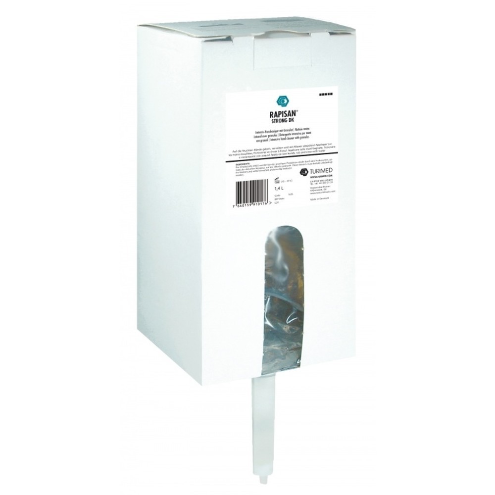 Produktabbildung: RAPISAN® STRONG DK Intensiv-Handreiniger mit Granulat 1400ml Bag-in-Box