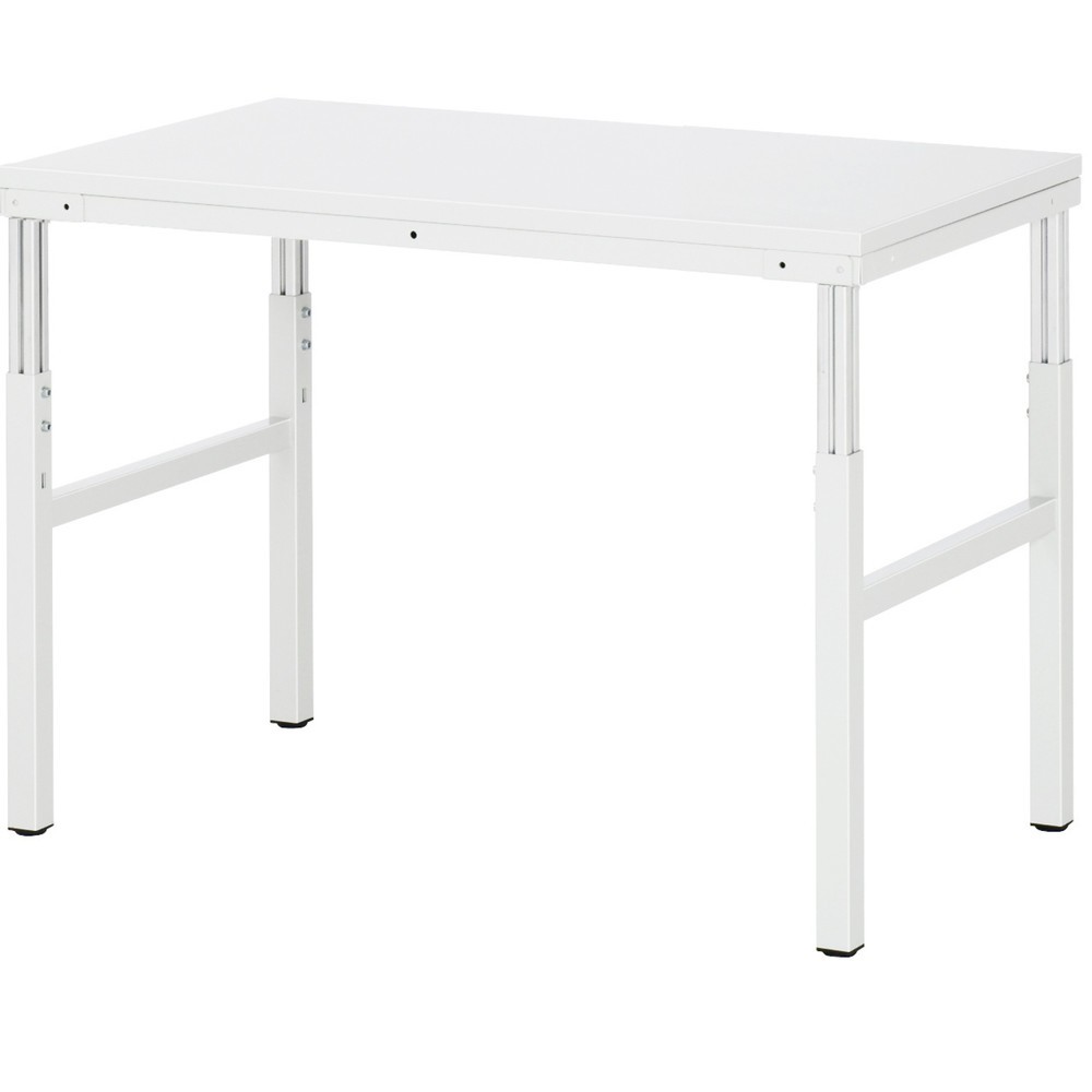 Produktabbildung: RAU Arbeitstisch Serie E, HxBxT 650-1.000 x 1.200 x 700 mm, Arbeitsplatte Melamin-Belag