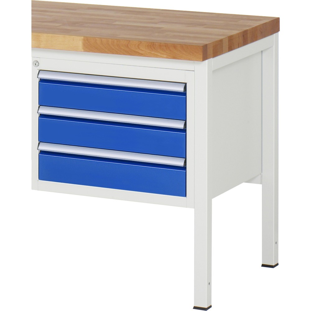 Produktabbildung Nr. 1: RAU Armoire à tiroirs Série 7000, caisson sous plateau, HxlxP 440 x 580 x 650 mm, 3 tiroirs 3 x 120 mm