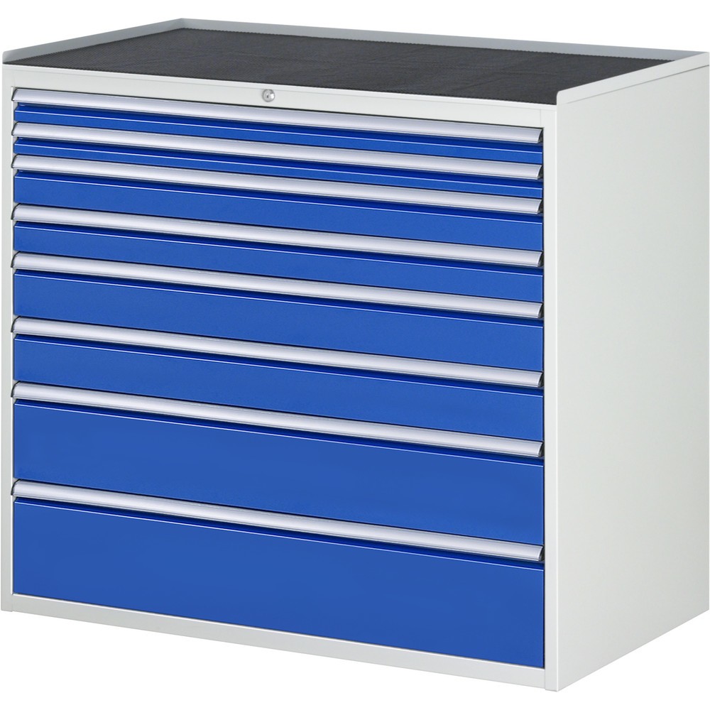 Produktabbildung Nr. 1: RAU Armoire à tiroirs Série 7000, HxlxP 1 035 x 1 145 x 650 mm, 8 tiroirs 2 x 60, 2 x 90, 2 x 120, 1 x 180, 1 x 210 mm, plan de travail en métal