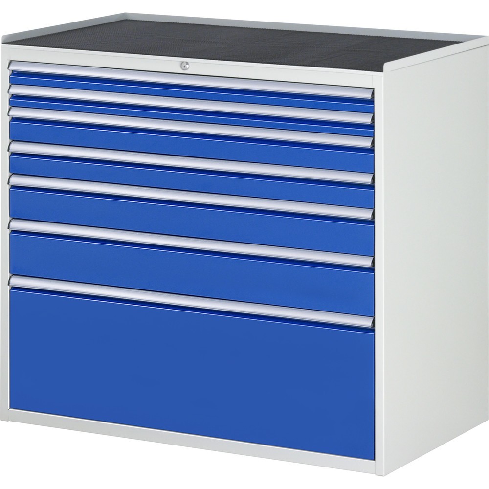 Produktabbildung Nr. 1: RAU Armoire à tiroirs Série 7000, HxlxP 1 035 x 1 145 x 650 mm, 7 tiroirs 2 x 60, 2 x 90, 1 x 120, 1 x 150, 1 x 360 mm, plan de travail en métal