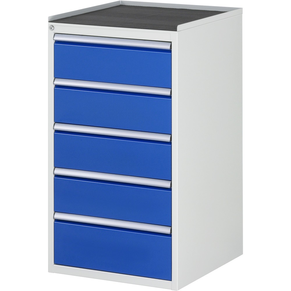 Produktabbildung Nr. 1: RAU Armoire à tiroirs série 7000, HxlxP 1 035 x 580 x 650 mm, avec 5 tiroirs taille L, face supérieure en métal