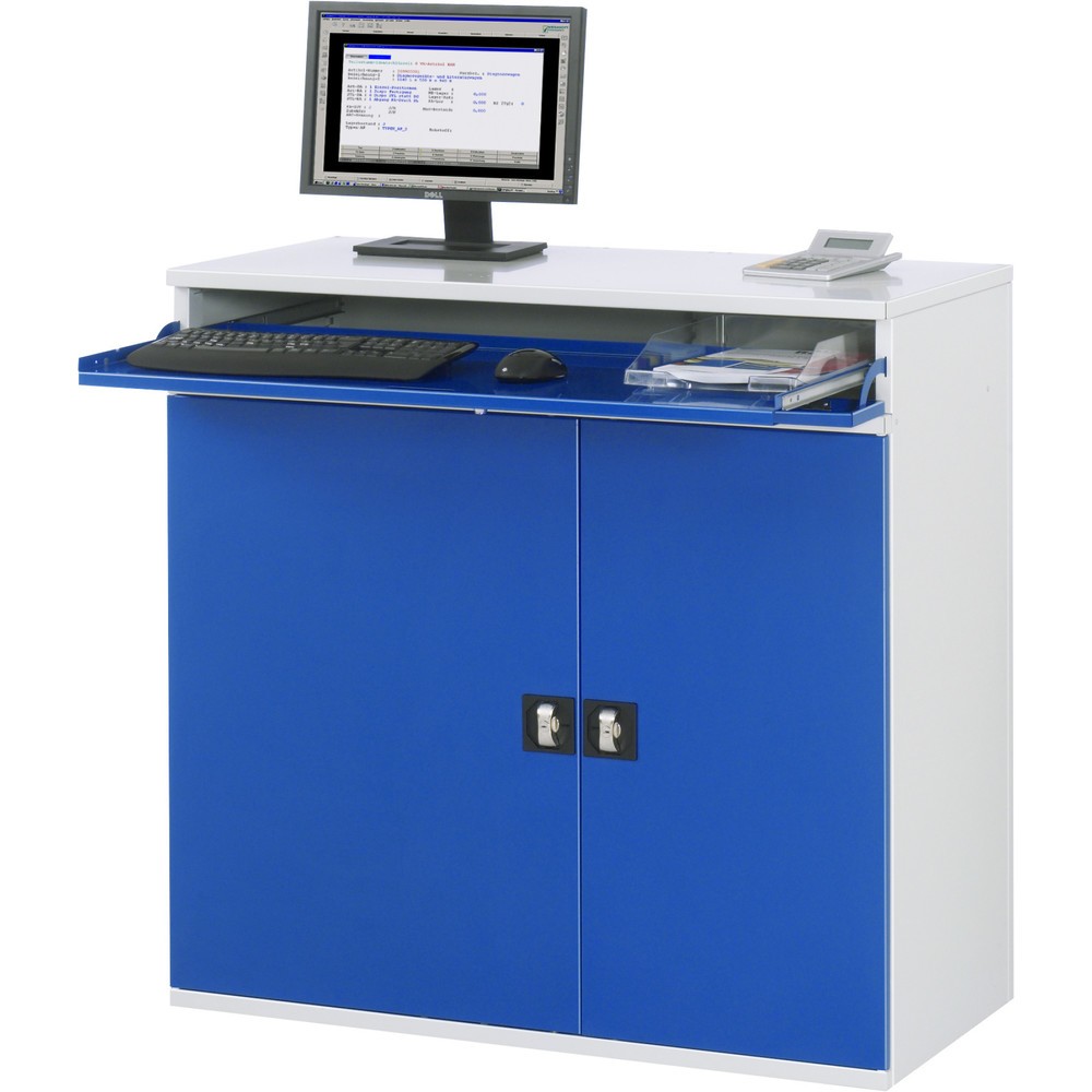 Produktabbildung Nr. 2: RAU Armoire informatique, porte-clavier coulissant, double porte battante, fixe