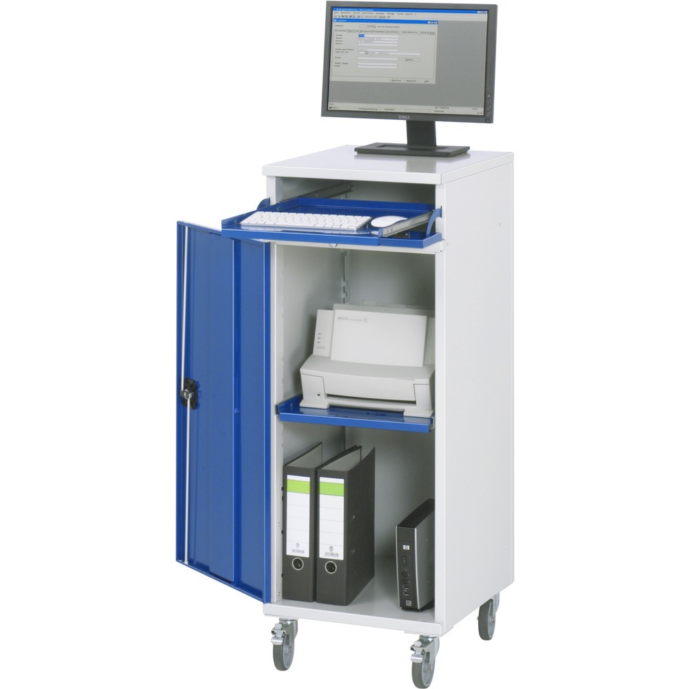 Illustration du produit: RAU Armoire informatique, porte-clavier coulissant, porte battante, mobile
