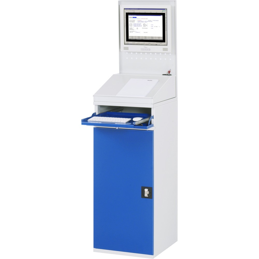 Produktabbildung Nr. 2: RAU Armoire informatique, porte-clavier coulissant, porte battante, panneau arrière perforé, tiroirs, fixe
