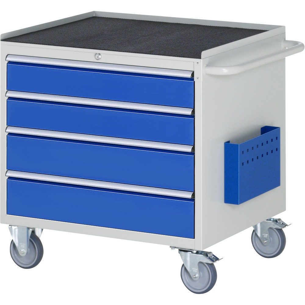 Illustration du produit: RAU Servante d'atelier série 7000, HxlxP 795 x 770 x 650 mm, avec 4 tiroirs taille XL, surface métallique