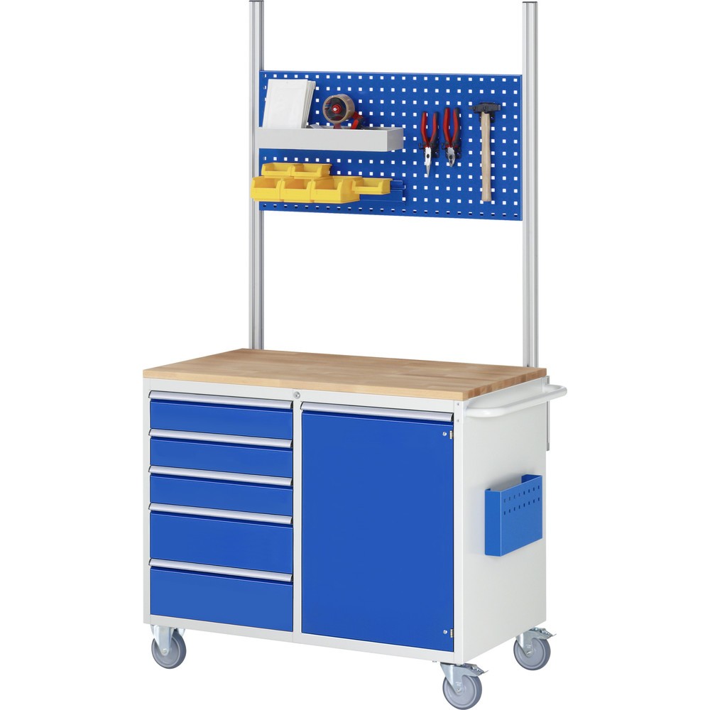 Produktabbildung Nr. 5: RAU Chariot de montage Série 7000, HxlxP 795 x 770 x 650 mm, 3 tiroirs 3 x 180 mm, plan de travail en hêtre