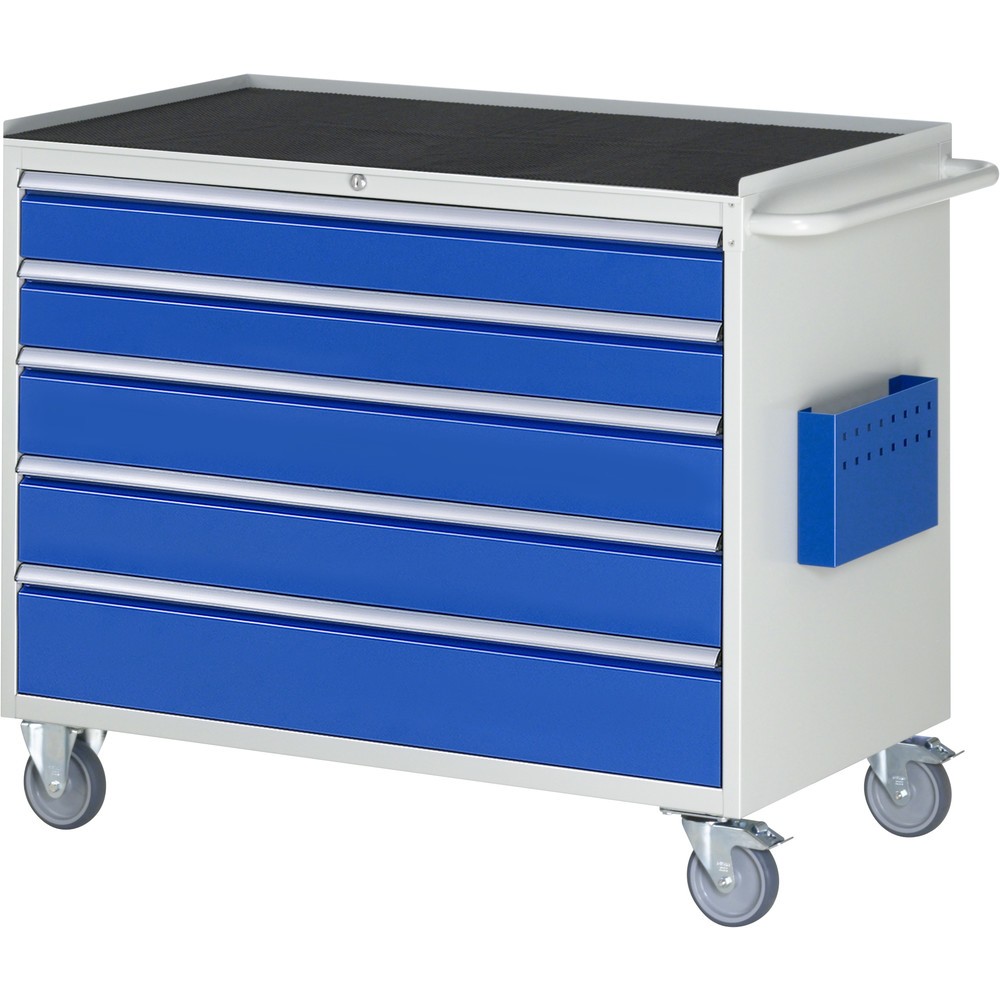 Produktabbildung Nr. 1: RAU Chariot de montage Série 7000, HxlxP 975 x 1 145 x 650 mm, 5 tiroirs 2 x 120, 2 x 150, 1 x 180 mm, plan de travail en métal, capacité de charge des tiroirs 50 kg