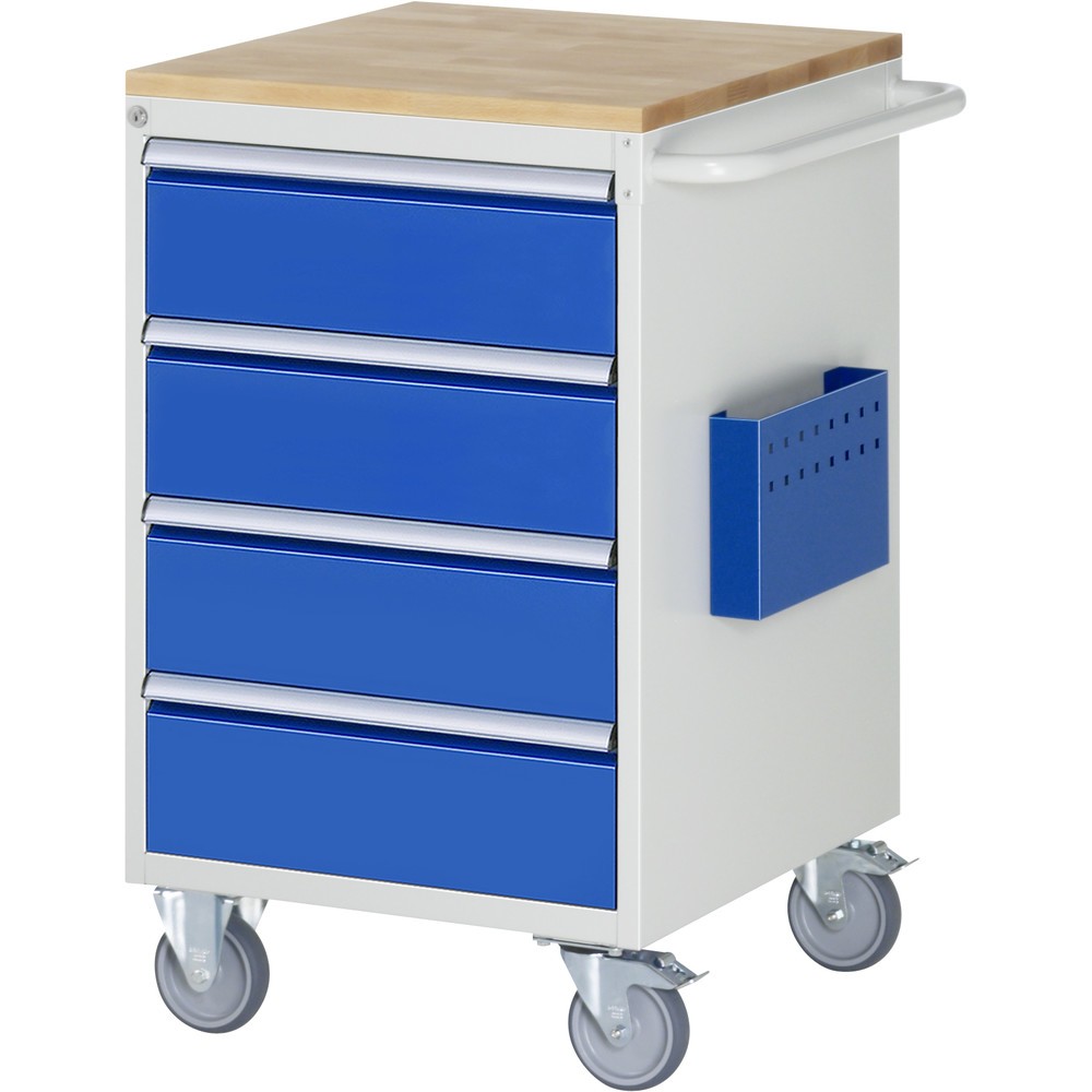 Produktabbildung Nr. 1: RAU Servante d'atelier série 7000, HxlxP 975 x 580 x 650 mm, avec 4 tiroirs taille L, plan de travail en hêtre massif