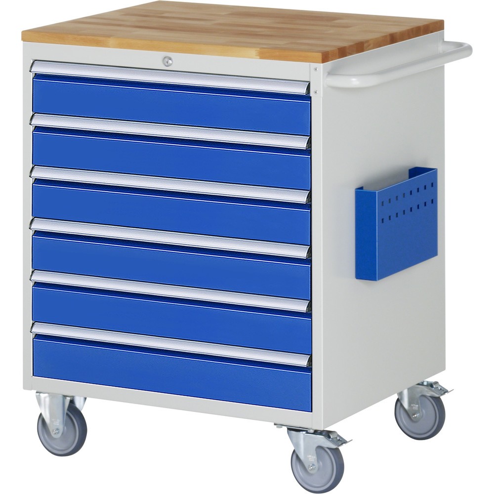 Produktabbildung Nr. 1: RAU Chariot de montage Série 7000, HxlxP 975 x 770 x 650 mm, 6 tiroirs 6 x 120 mm, plan de travail en hêtre