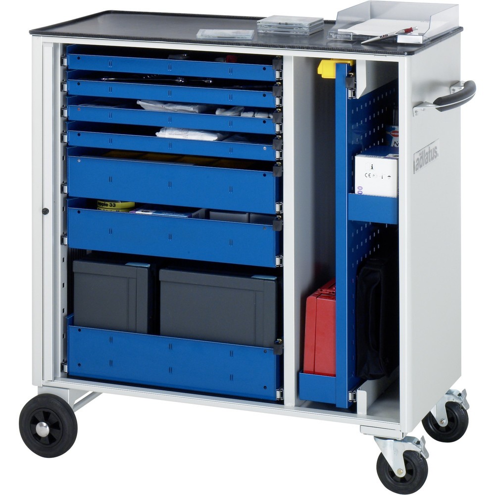 Produktabbildung Nr. 1: RAU Chariot pour outils série adlatus, HxLxP 1 080 x 1 025 x 520 mm, 7 tiroirs 4 x 40, 2 x 105, 1 x 130 mm, Plan de travail en métal
