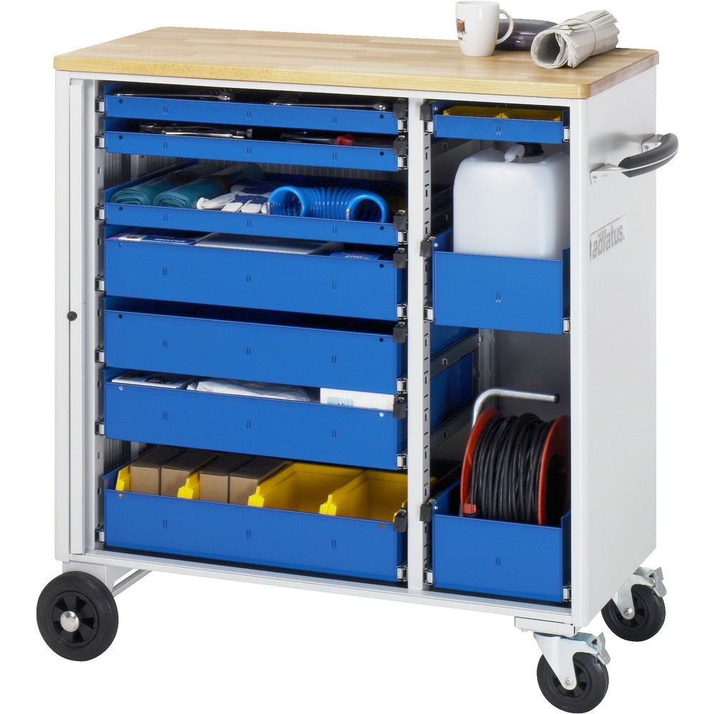Produktabbildung Nr. 1: RAU Chariot pour outils série adlatus, HxLxP 1 080 x 1 025 x 520 mm, 10 tiroirs 4 x 65, 4 x 130, 2 x 150 mm, Plan de travail en hêtre