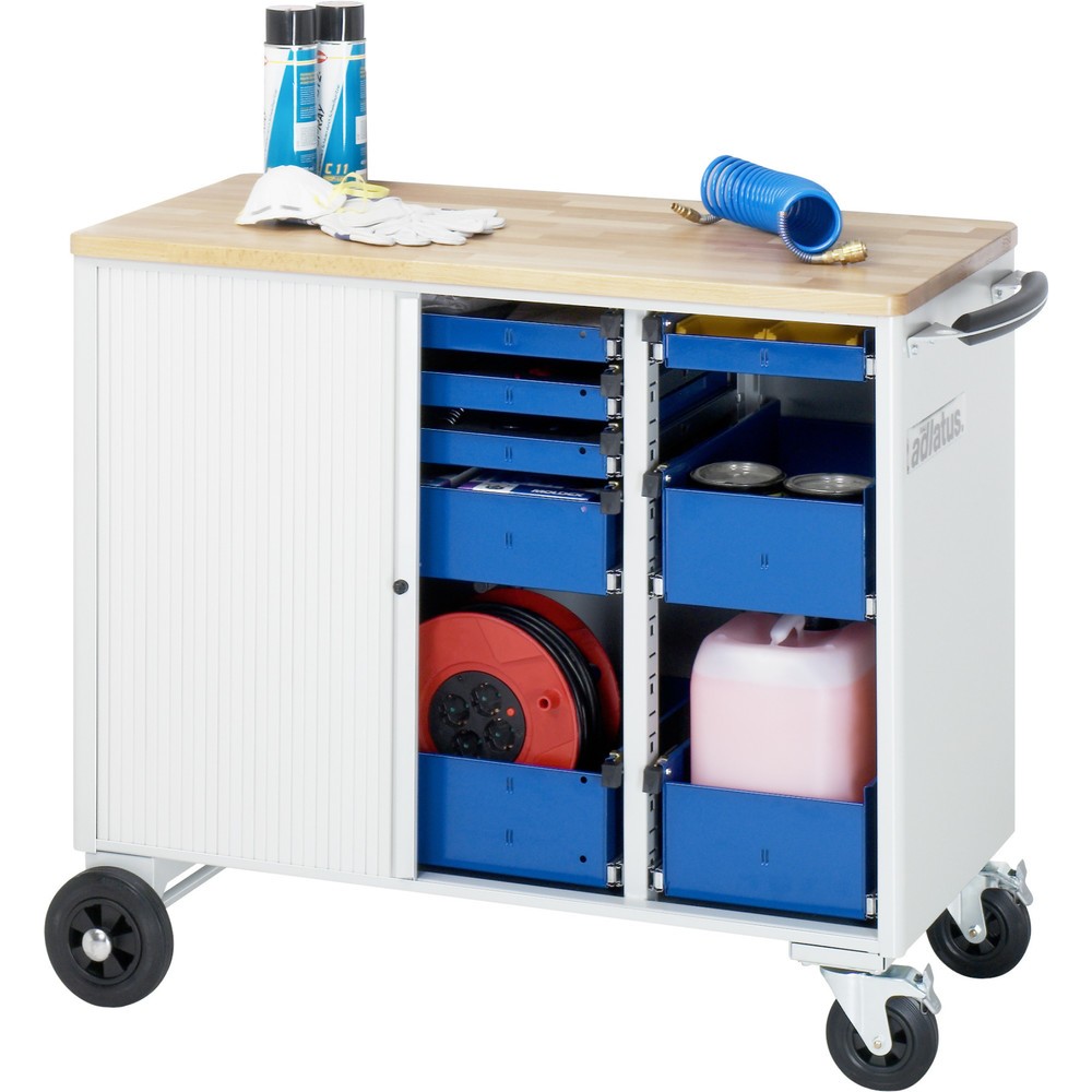 Produktabbildung Nr. 3: RAU Chariot pour outils série adlatus, HxLxP 890 x 1 025 x 520 mm, 8 tiroirs 3 x 40, 1 x 105, 1 x 130 mm, Plan de travail en hêtre