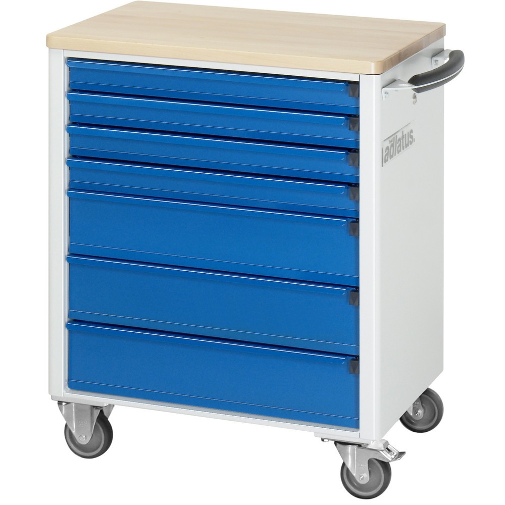 Produktabbildung Nr. 3: RAU Chariot pour outils série adlatus 700, HxLxP 860 x 700 x 510 mm, 7 tiroirs 4 x 130, 3 x 260 mm, Plan de travail en hêtre