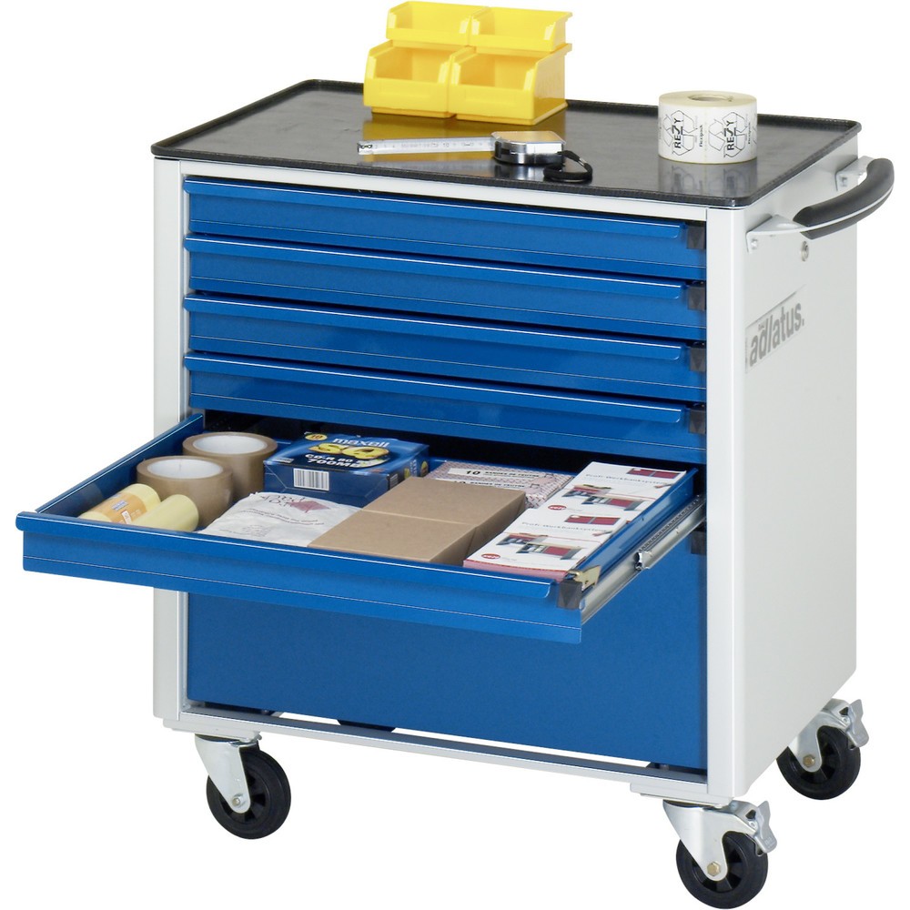 Produktabbildung Nr. 1: RAU Chariot pour outils série adlatus 700, HxLxP 790 x 700 x 510 mm, 6 tiroirs 5 x 65, 1 x 260 mm, Plan de travail en métal
