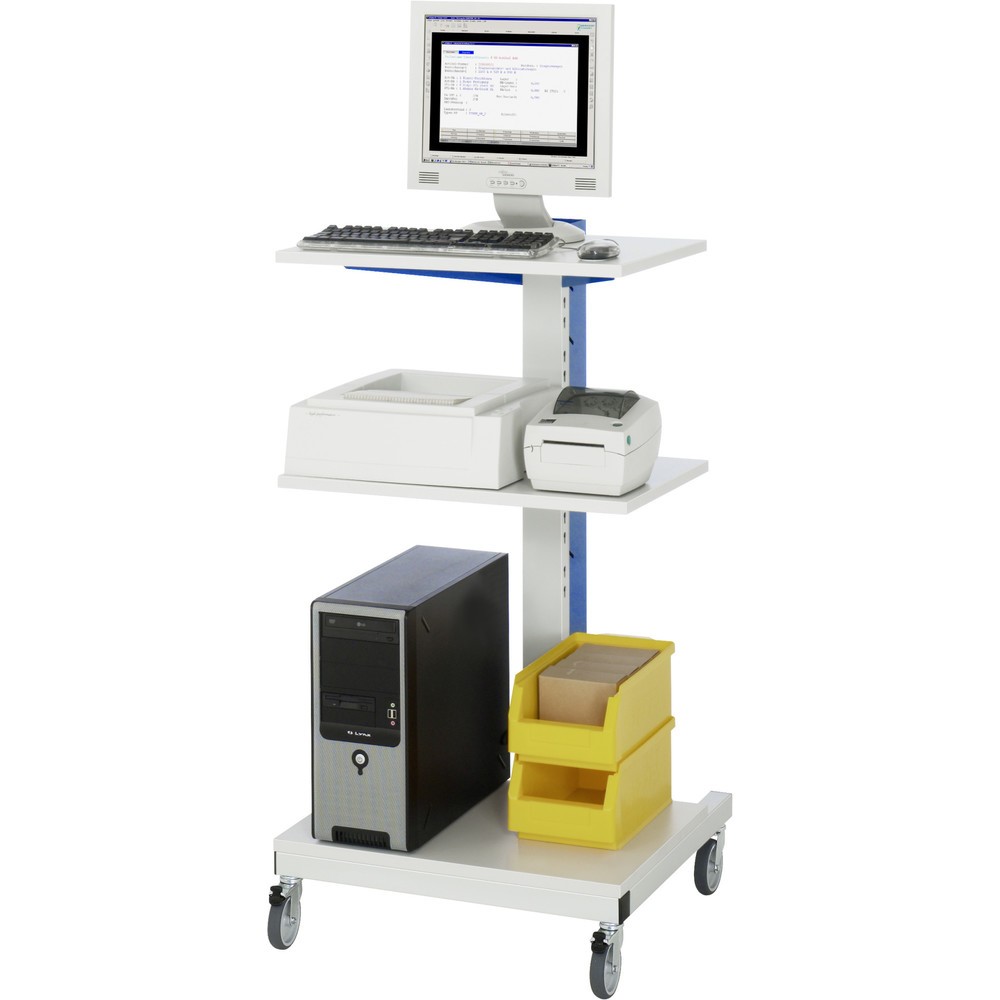 Produktabbildung Nr. 2: RAU Computer Ständer, HxBxT 1.230 x 650 x 650 mm, mit Rollensatz