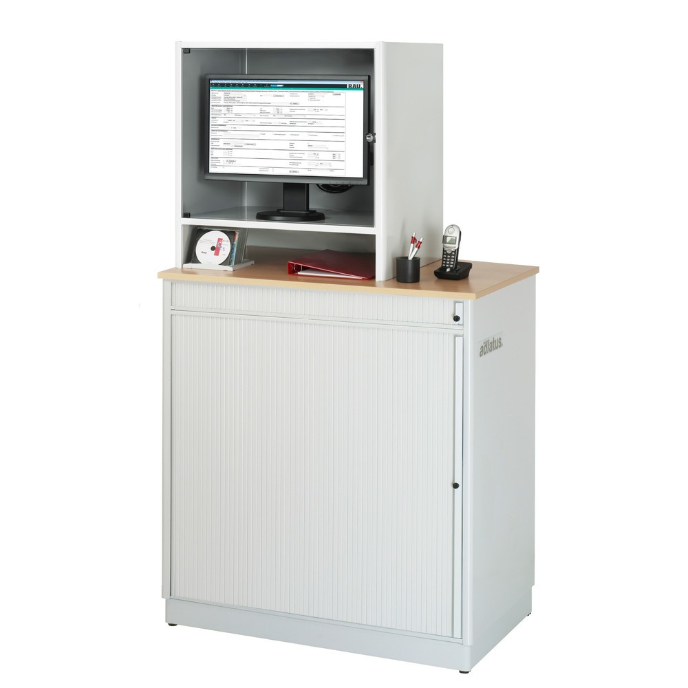 Produktabbildung Nr. 2: RAU Computer-Station, Tastaturauszug, 3 Schubladen, stationär