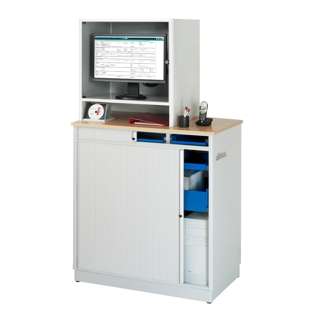 Produktabbildung Nr. 3: RAU Computer-Station, Tastaturauszug, 3 Schubladen, stationär