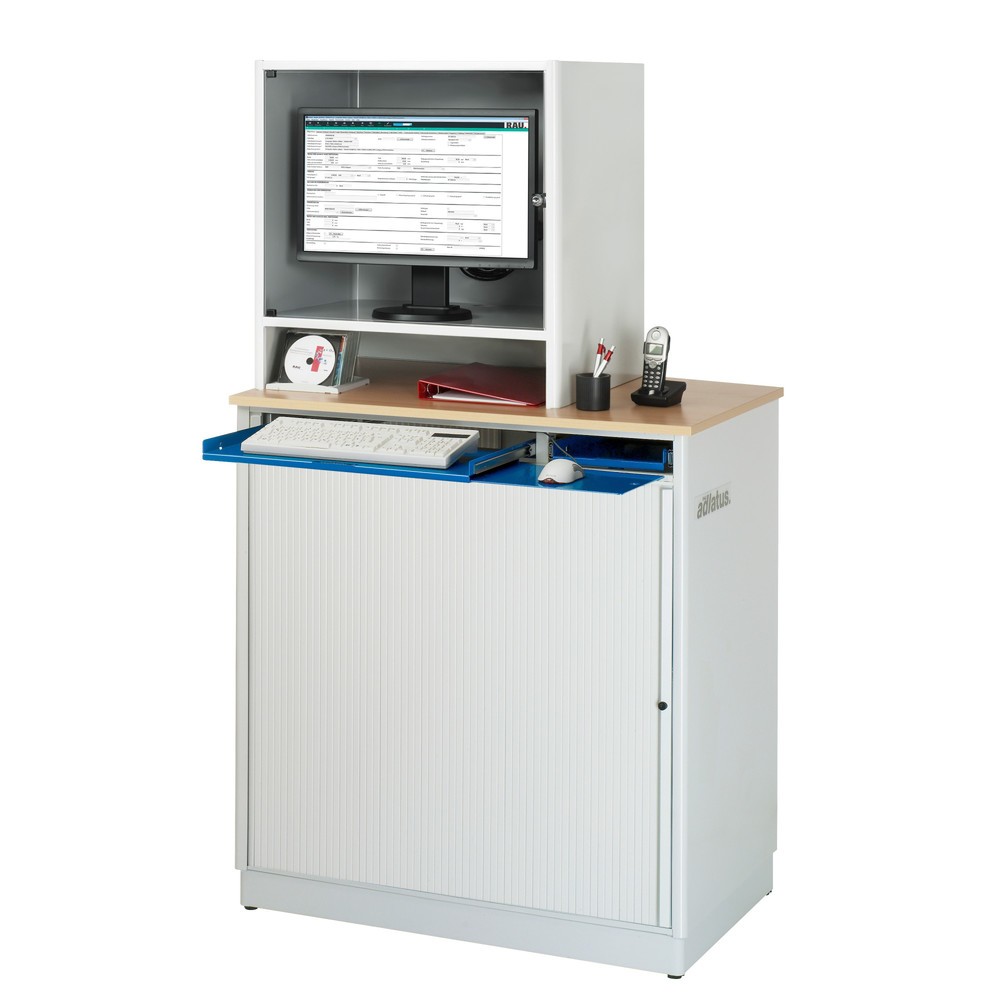 Produktabbildung Nr. 4: RAU Computer-Station, Tastaturauszug, 3 Schubladen, stationär