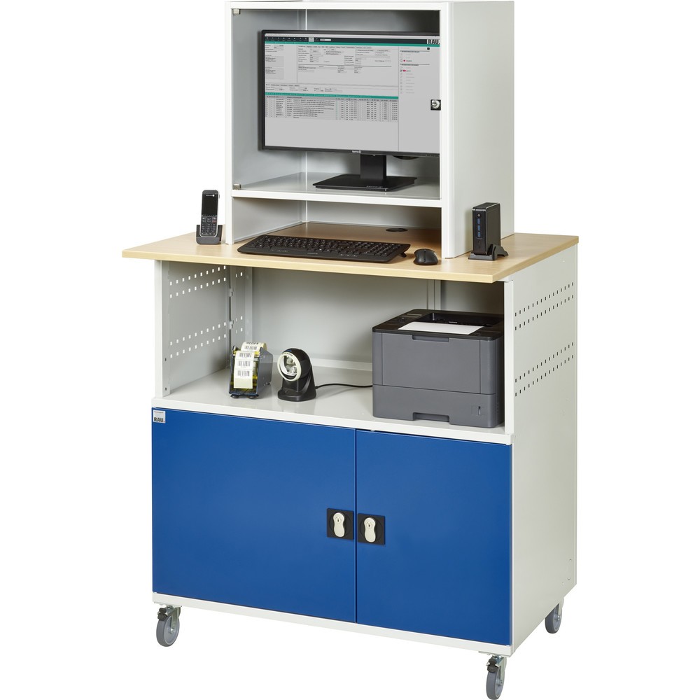 Produktabbildung Nr. 7: RAU Computer-Tisch mit Monitorgehäuse, mobil