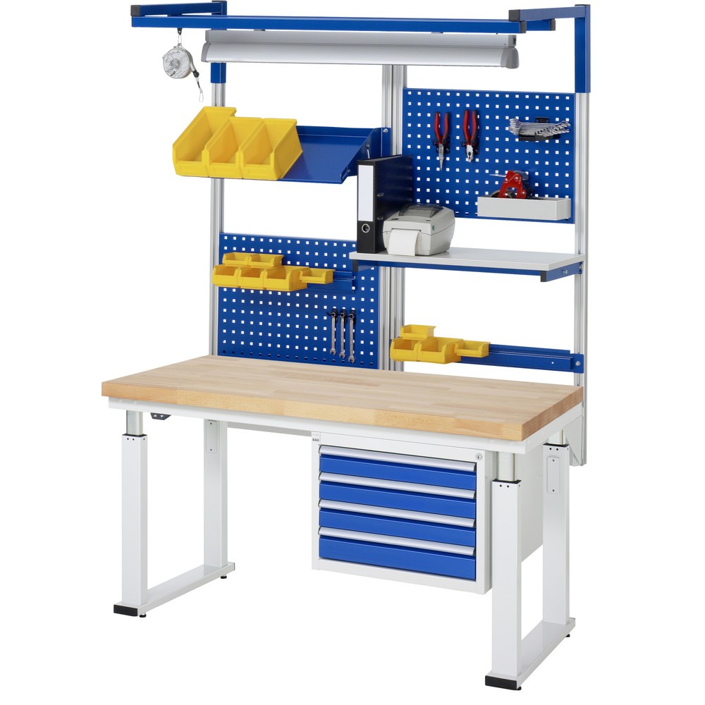Produktabbildung Nr. 6: RAU elektrisch höhenverstellbare Werkbank Serie adlatus 600, HxBxT 740-1.140 x 3.000 x 900 mm, Arbeitsplatte Hartlaminat