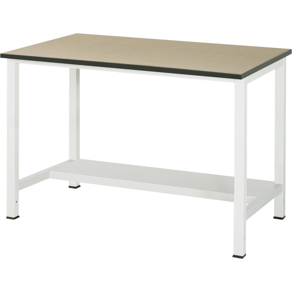 Illustration du produit: RAU Établi 900 avec tablette profondeur 320 mm, HxlxP 825 x 1 250 x 800 mm, Plan de travail en MDF