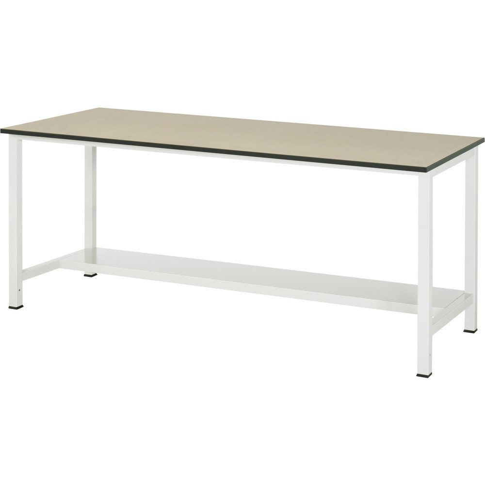 Illustration du produit: RAU Établi 900 avec tablette profondeur 320 mm, HxlxP 825 x 2 500 x 800 mm, Plan de travail en MDF