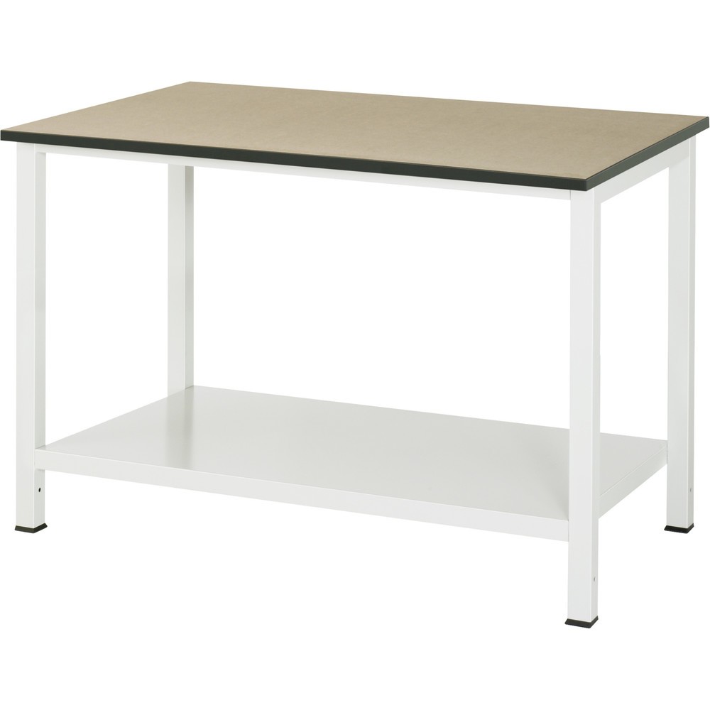 Illustration du produit: RAU Établi 900 avec tablette profondeur 650 mm, HxlxP 825 x 1 250 x 800 mm, Plan de travail en MDF