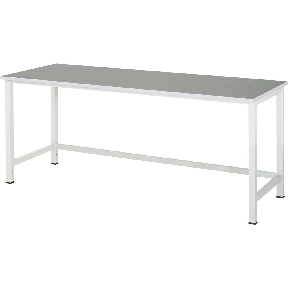 Illustration du produit: RAU Établi 900, HxlxP 825 x 2 500 x 800 mm, Plan de travail avec revêtement universel / linoléum
