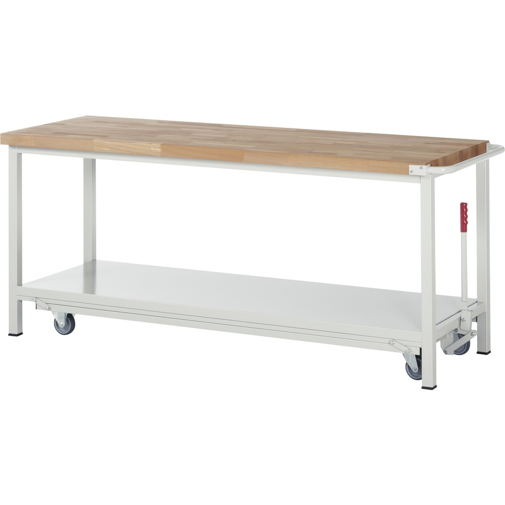 Illustration du produit: RAU Établi avec châssis série 8000, HxlxP 880 x 2 000 x 700 mm, avec tablette