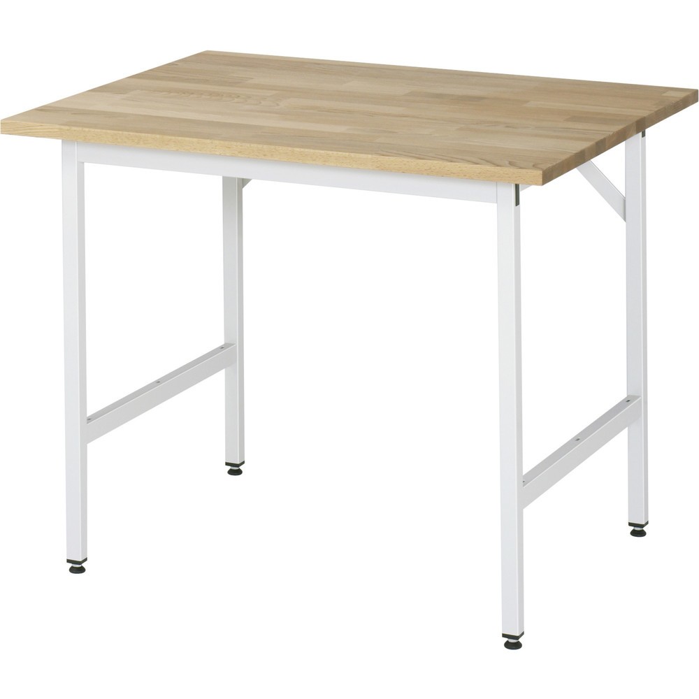 Produktabbildung Nr. 1: RAU Établi réglable en hauteur série JERRY, HxlxP 800-850 x 1 000 x 800 mm, Plan de travail en hêtre massif