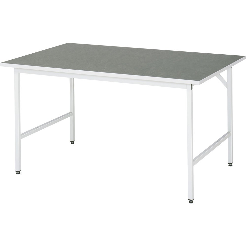 Produktabbildung Nr. 1: RAU Établi réglable en hauteur série JERRY, HxlxP 800-850 x 1 500 x 1 000 mm, Plan de travail avec revêtement universel / linoléum