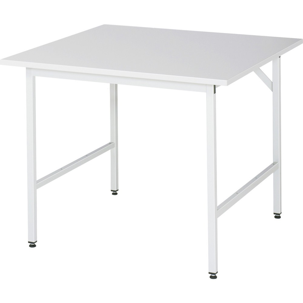 Illustration du produit: RAU Établi réglable en hauteur série JERRY, HxlxP 800-850 x 1 000 x 1 000 mm, Plan de travail avec revêtement mélaminé EGB