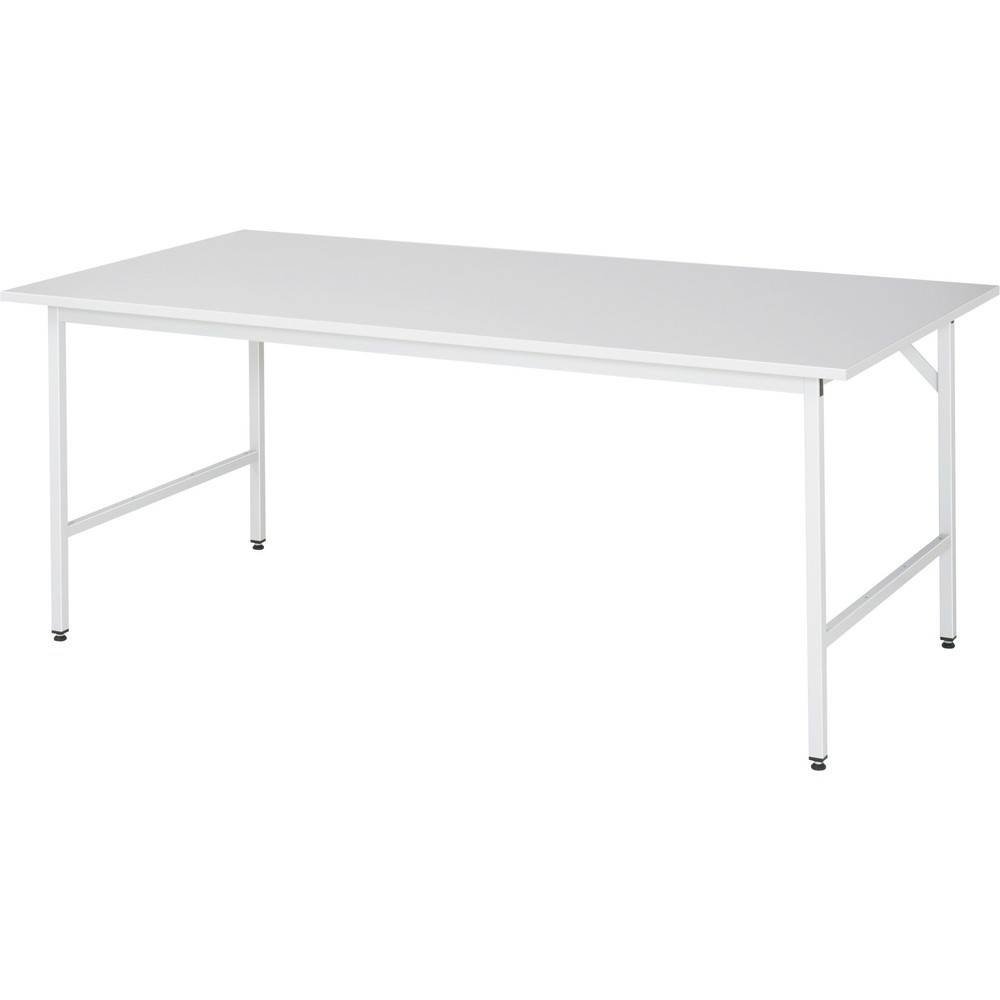 Illustration du produit: RAU Établi réglable en hauteur série JERRY, HxlxP 800-850 x 2 500 x 1 000 mm, Plan de travail avec revêtement mélaminé EGB