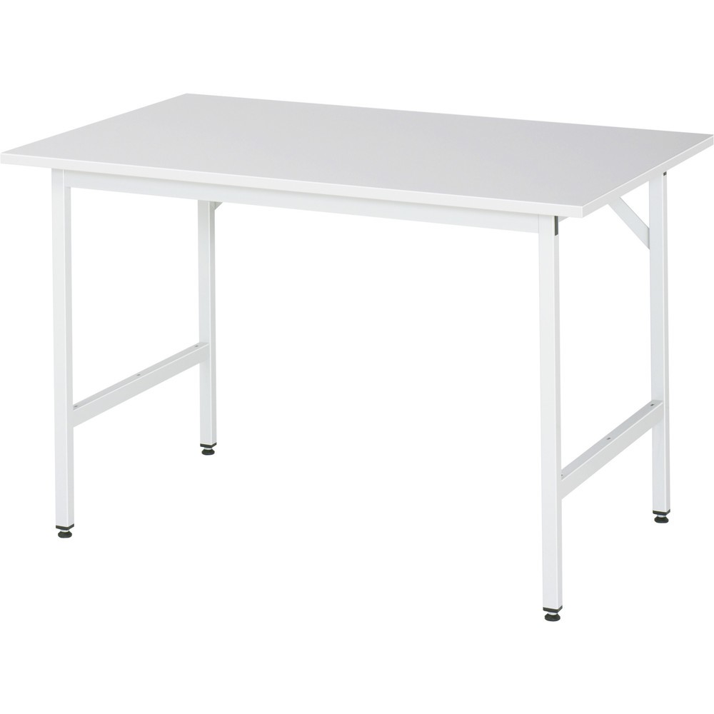 Illustration du produit: RAU Établi réglable en hauteur série JERRY, HxlxP 800-850 x 1 250 x 800 mm, Plan de travail avec revêtement mélaminé EGB