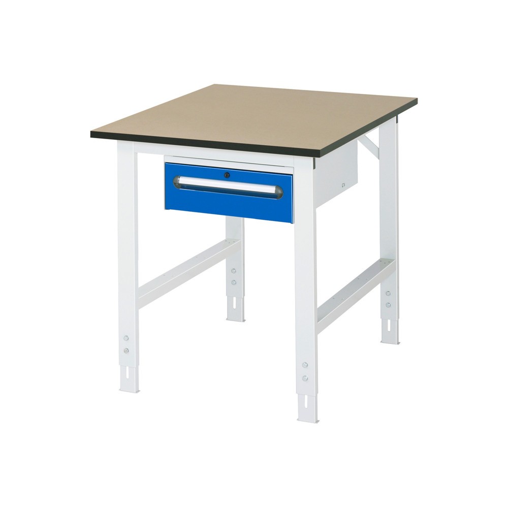 Produktabbildung Nr. 1: RAU Établi réglable en hauteur série TOM, HxlxP 760-1 080 x 750 x 1 000 mm, 1 tiroir, Plan de travail en MDF
