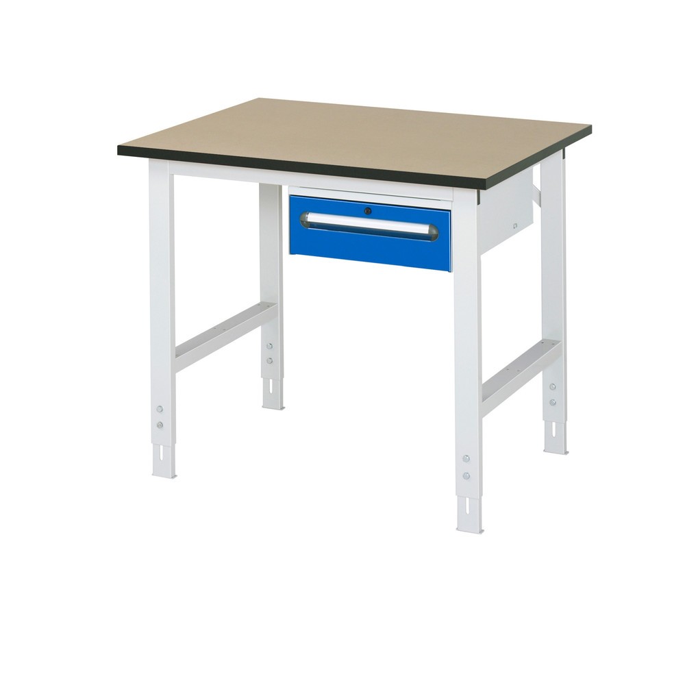 Produktabbildung Nr. 1: RAU Table de travail réglable en hauteur Série TOM, HxlxP 760-1 080 x 1 000 x 800 mm, 1 tiroir, plan de travail en MDF