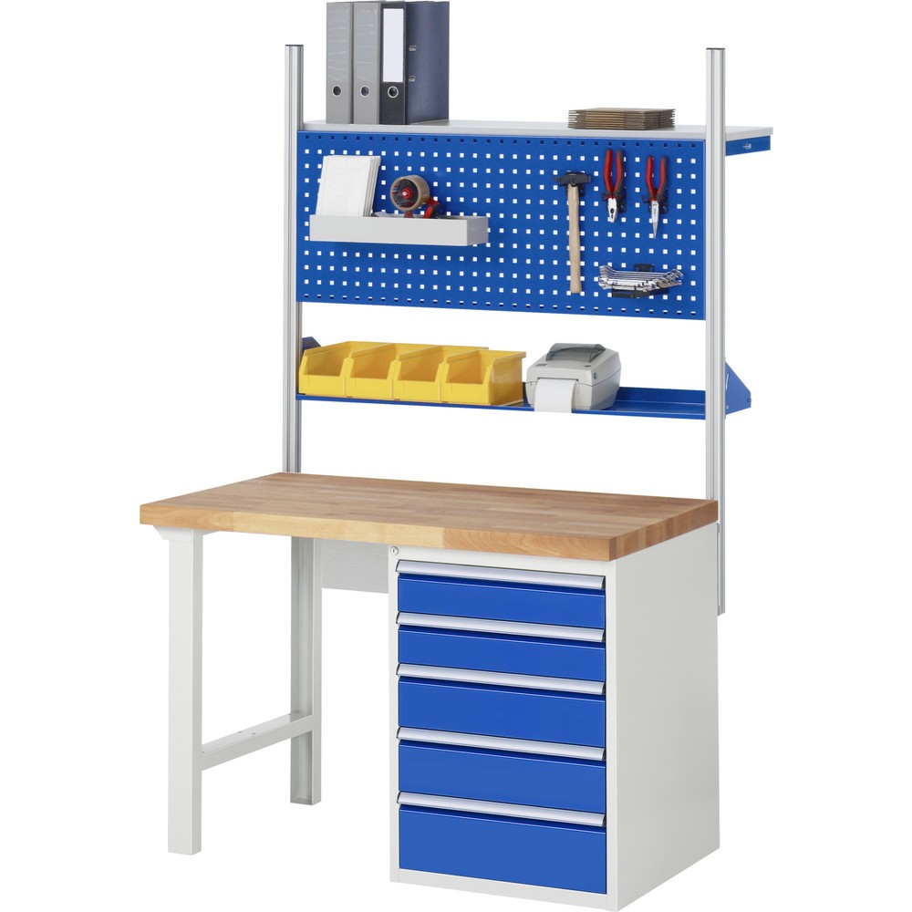 Produktabbildung Nr. 5: RAU Établi série 7000, 1 caissons, HxlxP 840 x 1 250 x 900 mm, 6 tiroirs extractibles à 90% 6 x 120 mm, capacité de charge des tiroirs 100 kg