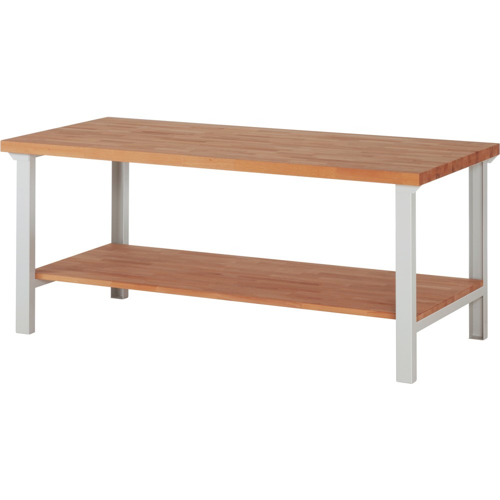 Produktabbildung Nr. 1: RAU Établi série 7000, 1 tablette en hêtre massif, HxlxP 840 x 2 000 x 900 mm