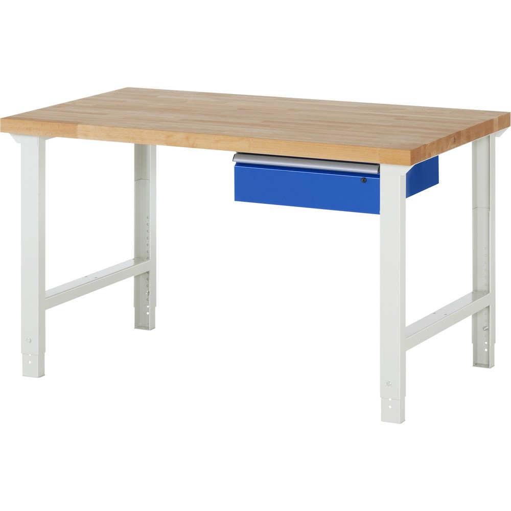 Illustration du produit: RAU Établi série 7000, HxlxP 790-1 140 x 1 500 x 900 mm, avec 1 tiroir à droite
