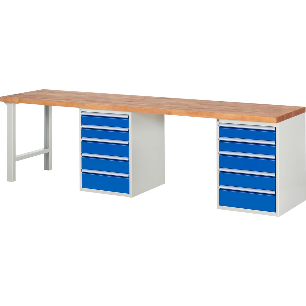 Produktabbildung Nr. 1: RAU Établi série 7000, 2 caissons, HxlxP 890 x 3 000 x 700 mm, 10 tiroirs 4 x 120 mm, 4 x 150 mm, 2 x 180 mm