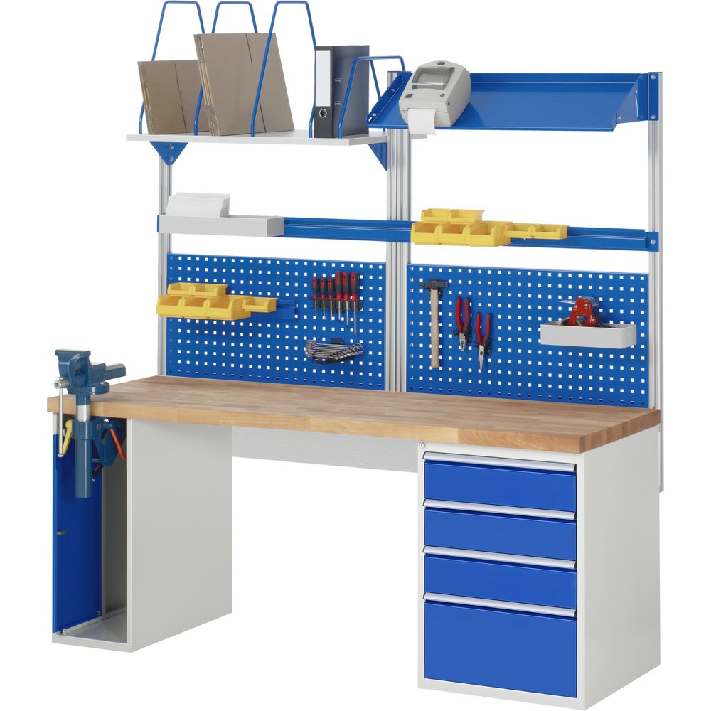 Produktabbildung Nr. 4: RAU Établi série 7000, 2 caissons, HxlxP 840 x 2 000 x 700 mm, 5 tiroirs 1 x 60 mm, 1 x 90 mm, 2 x 150 mm, 1 x 270 mm