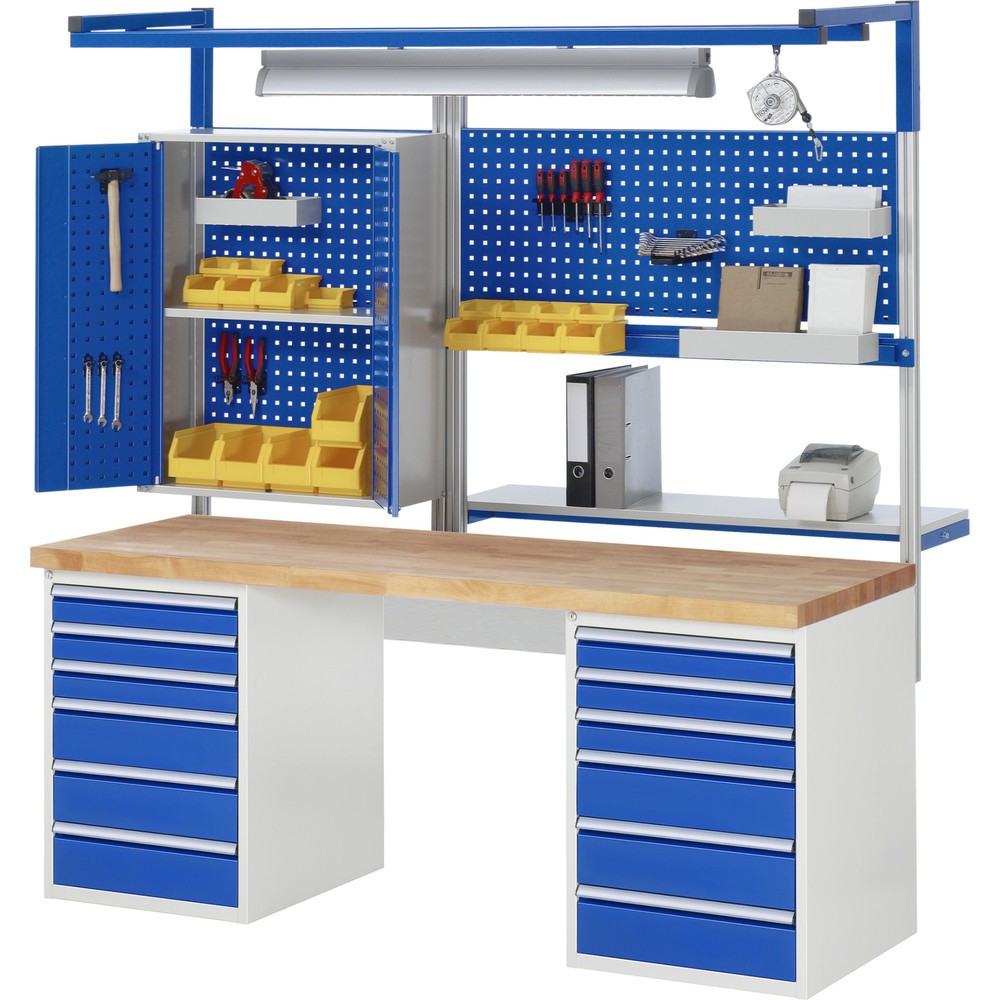 Produktabbildung Nr. 5: RAU Établi série 7000, 2 caissons, HxlxP 840 x 2 000 x 900 mm, 10 tiroirs 2 x 60 mm, 2 x 90 mm, 4 x 150 mm, 2 x 270 mm