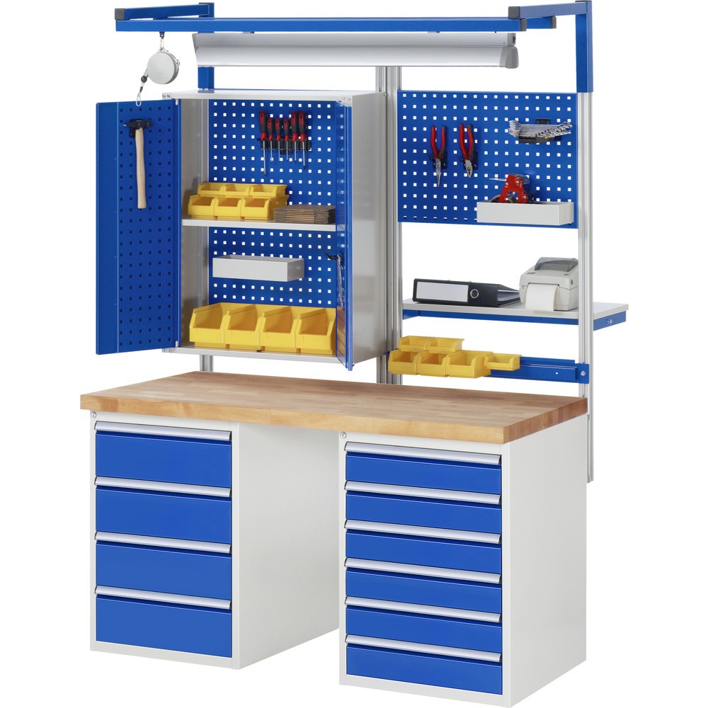 Produktabbildung Nr. 5: RAU Établi série 7000, 2 caissons, HxlxP 840 x 1 500 x 900 mm, 8 tiroirs extractibles à 90 % 3 x 150 mm, 4 x 180 mm, 1 x 270 mm