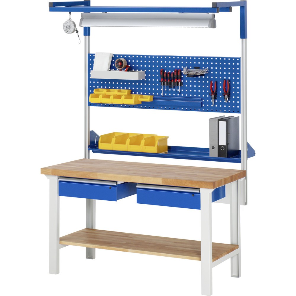 Produktabbildung Nr. 6: RAU Établi série 7000, HxlxP 790-1 140 x 1 500 x 700 mm, 2 tiroirs 2 x 150 mm