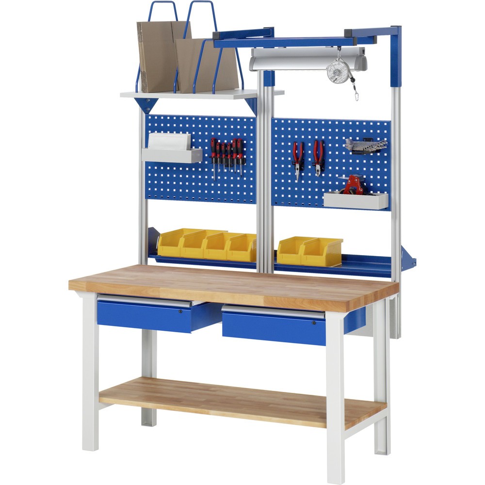 Produktabbildung Nr. 7: RAU Établi série 7000, HxlxP 790-1 140 x 1 500 x 700 mm, 2 tiroirs 2 x 150 mm